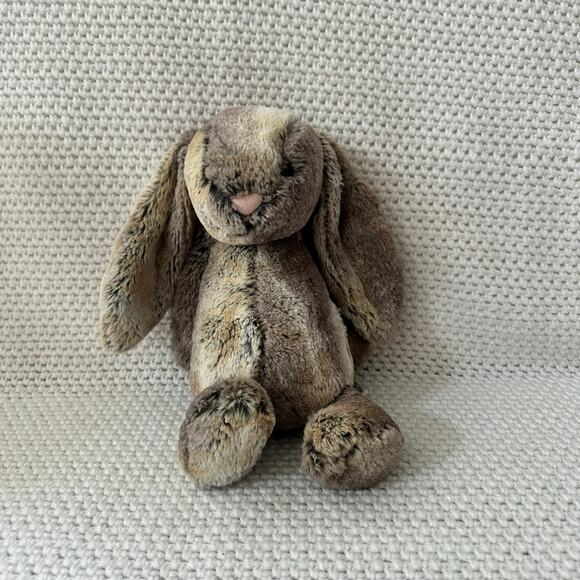 Jellycat Bashful Bunny Woodland Babe Brown Grey 12" Stuffed Animal Plush Retired - Picture 2 of 9
